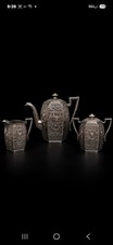 E.G. Webster & Son Victorian Silverplate 3pc Tea Coffee Set, 1886-1910 picture