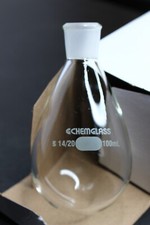 100 mL Heavy Wall Evaporating Flask 14/20 Outer Joint Chemglass CG-1512-57 picture