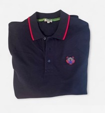 Kenzo Paris Men's Blue Short Sleeve Polo Shirt, Size Medium, Pure Cotton picture