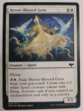 MTG Magic The Gathering Card Heron-Blessed Geist Creature Spirit White Crimson V picture