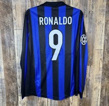 Inter Milan 1998-99 Home Long Sleeve Jersey RONALDO #9 Men’s XL picture