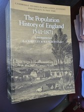 Population History Of England 1541-1871 1993 Reprint Of 1989 Cambridge Pb. VG picture