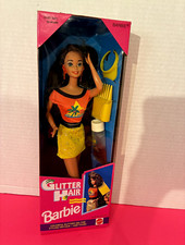 Barbie Glitter Hair Brunette Doll  1993 picture