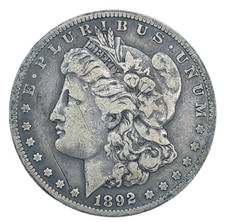 1892-S Morgan Dollar Circulated 90% Silver $1 U.S Coin # 3064 Key Date picture