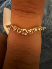 1/3ct Round Cut 14k Yellow Gold Round Cut Lab Diamond Anniversary Band picture