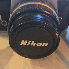 Nikon FG Black 35mm SLR Film Camera w/ Nikkor 50mm f/1.8 Lens Strap picture