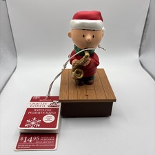 Hallmark 2011 Wireless Christmas Band Peanuts Charlie Brown Saxophone Works picture