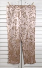 CHICO'S $118 Jacquard Sheen Dressy Trousers Pants Size 4T 4 T US 20 Tall picture