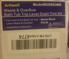 Artiwell 628883MB Waste & Overflow Bath Tub Trip Lever Drain Trim Kit  picture