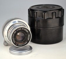 SERVICED 1951 NON-COLLAPSIBLE USSR INDUSTAR-22 f3.5/50 M39 RF LENS for ZORKI-1 picture