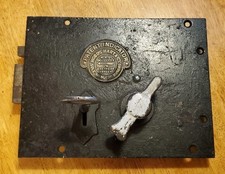 Antique Hobbs Hart Co Prison Cell Indicator Lock Vintage Victorian Jail Key 1880 picture