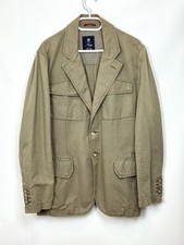 Fay Blazer Jacket Coat Utility Gray Cotton Linen Italian Men’s Size M, 50 picture
