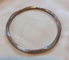 Vintage Artisan Hammererd  Bangle Bracelet  picture