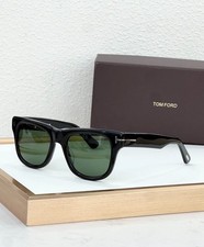 Tom Ford TF1304 FINN-02 Shiny Black Sunglasses Green Lens 53-20-145 picture
