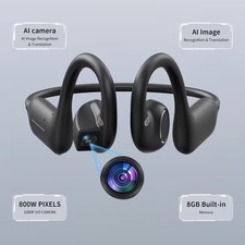 AI Smart Camera Open-Ear Bluetooth Earbuds 8MP HD Camera AI Translation Headset picture