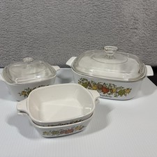 VINTAGE Corning Ware Casserole Dish Lot of 4 Spice of Life 2L + 1 3/4 Set Bundle picture