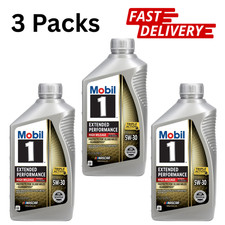(3 PACK) Mobil 1 Extended High Mileage Full Synthetic Motor Oil 5W-30,1 Quart picture