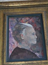 Ann Arbor Michigan lady Milton Kemnitz Original Oil Painting 13 5/8