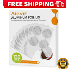 120pcs Aluminum Foil Seal Lids for Reusable Nespresso Vertuo Pods, Compatible wi picture