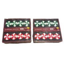 Gemmy Christmas Mints Blinking Lights , Motion Musical, Lot Of 2 picture