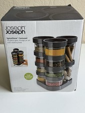 Joseph Joseph Spice Storage Carousel Rack 10 Glass Storage Jar Set SpiceStore picture