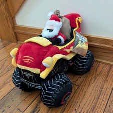 NEW Monster Jam Santa Sleigh Weighted Plush Truck Hobby Lobby picture