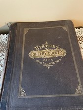 1883 History of Shelby County Ohio Illustrated Original Sutton Pioneer Genealogy picture