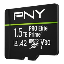 PNY 1.5TB PRO Elite Prime™ C10 U3 V30 A2 microSDXC Flash Memory 1.5TB, Black picture
