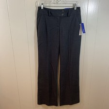 Apt. 9 Trouser Mid Rise Black Straight Leg Career Casual Neutral Pants 4 NEW picture