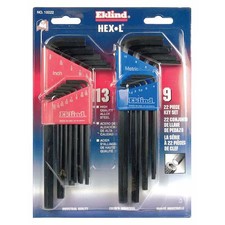 Eklind 10222 22-Piece Combination Hex-L Key Set, Metric And Sae Color Coded Sets picture