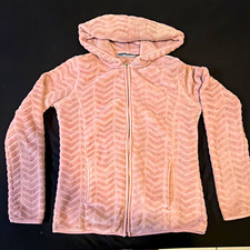 Columbia Omni-Heat Full Zip Hooded Fleece Hoodie w/ Pockets Chevron Pink S picture