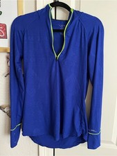 Lauren Ralph Lauren Women's Royal Blue Long-Sleeve Shirt with Lime Trim picture