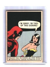 1966 Donruss Marvel Super Heroes #26 I'm sorry I'm tied-up this evening picture