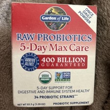 Garden Of Life Raw Probiotics 5-Day Max Care - 93.5g/3.29oz Exp-10/26 No Return picture
