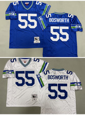 Vintage Brian Bosworth #55 Seahawks Throwback Stitched Jersey. picture