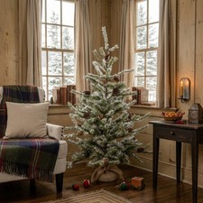 4.25' Rustic Snowy Pine Tree by Ragon House - Primitive Farmhouse Christmas Deco picture