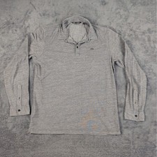 Travismathew Men Polo Large Gray Pima Cotton Blend Logo Embroidered Long Sleeve picture