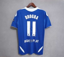 Vintage 2011/12 UCL Final Didier Drogba #11 Blue Chelsea Home Kit | Size L picture