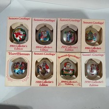 Vintage 1983-1990 Campbell Kids Christmas Bauble Ornaments Lot 8 Multicolor Soup picture