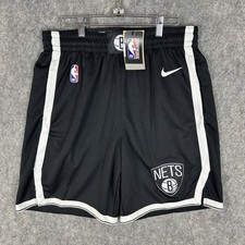 Nike Basketball Shorts Mens L Black Brooklyn Nets AJ5584-010 Team Issue NBA picture