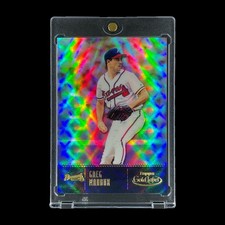 GREG MADDUX GOLD LABEL REFRACTOR CHROME CARD 2001 Topps MLB Holo - Braves picture