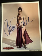 Carrie Fisher signed Princess Leia 8x10 Official Pix Star Wars OPX picture