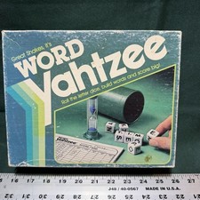 Word Yahtzee Dice Game Complete Vintage 1982 Milton Bradley Boardgame Ships Free picture