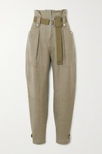 IRO Mohon Belted Army Green Cotton-Canvas Tapered Pants 36 FR, U.S 4-6, S. NWT picture