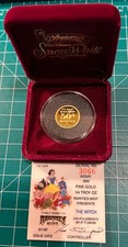 1987 Official Disney Gold 1/4 oz. The Witch of Snow White Series picture