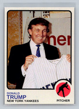 Custom Novelty Donald Trump 1973 Topps Style Presidential Yankees Baseball Card picture