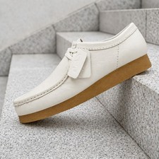 Clarks Wallabee Evo White Leather 86174 Men’s New picture