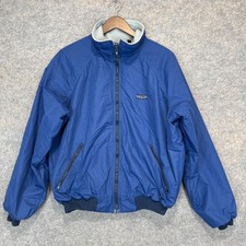 Vintage Patagonia Fleece Lined Synchilla Shelled Bomber Jacket Men Large 80s USA picture