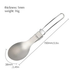 Tiartisan Titanium Foldable Cutlery Portable Outdoor Camping Tableware Hiking picture