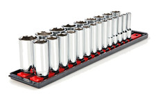TEKTON 1/2 in. Drive Deep 6-Point Socket Set 23-Piece (10-32 mm) picture